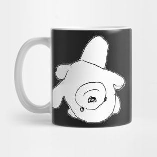 Upside Down Smiley Teddy Bear Sketch Mug